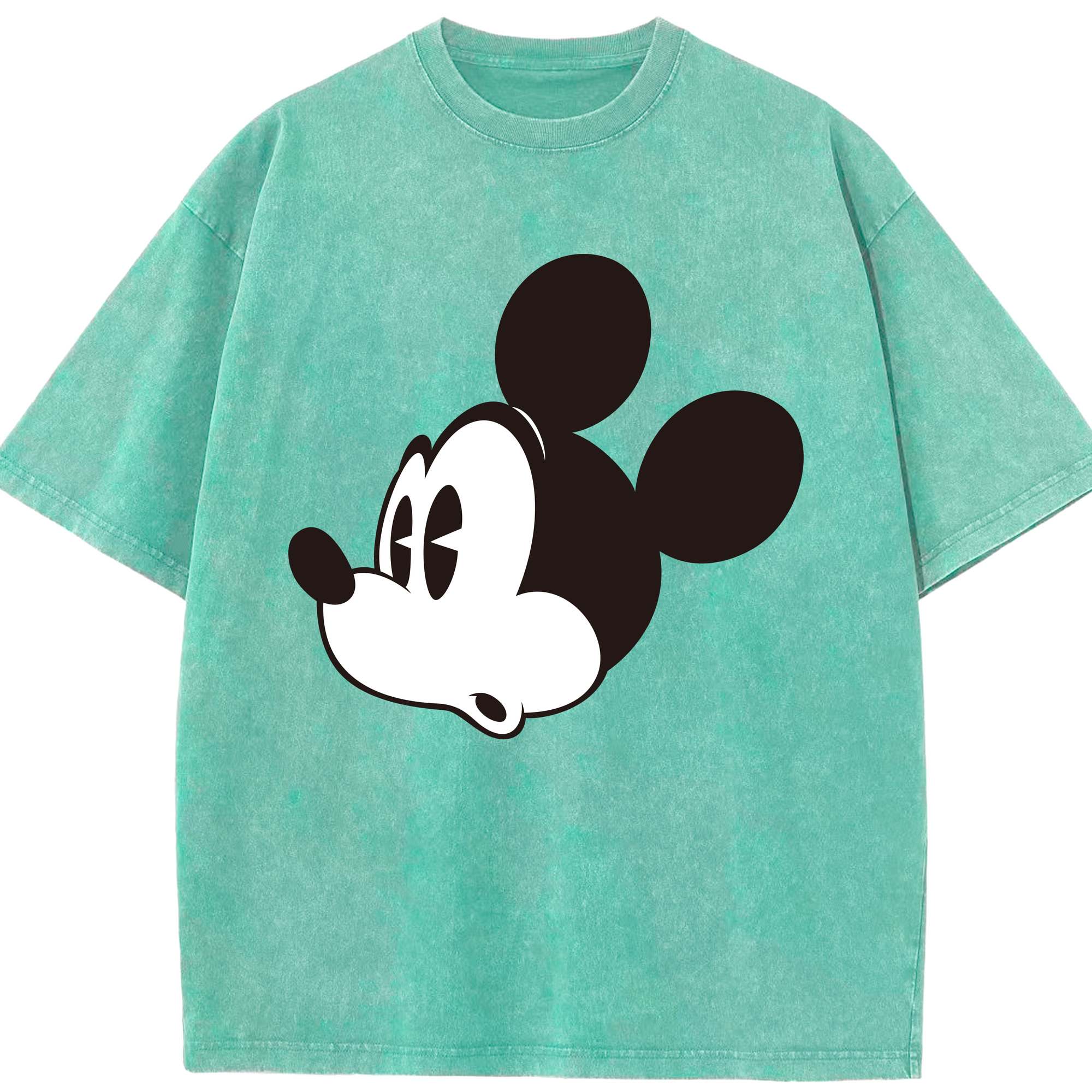 （画像用） ミッキーマウス Mickey Mouse 綿100% ヴィンテージ風 半袖Tシャツ（フロントプリント）